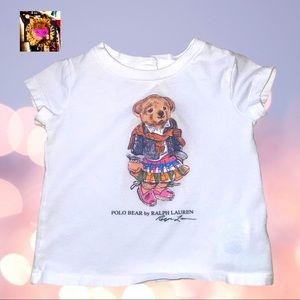 Ralph Lauren Baby Girl Big Bear T-Shirt! 🌸💋♻️